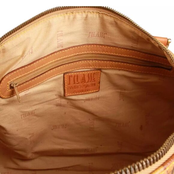 Authentic Alviero Martini Classe world map brown Boston bag - Picture 5 of 16